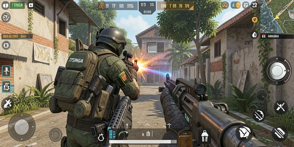Tampilan gameplay <strong>77SINGA</strong> dengan aksi mendebarkan di medan perang.