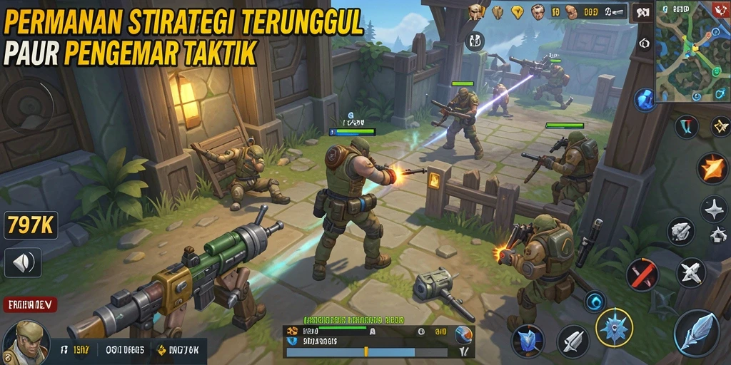 Tampilan gameplay menarik dari 797K yang penuh strategi.