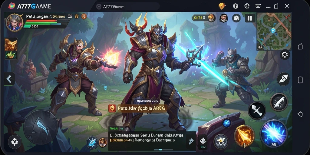 Tampilkan aksi seru dalam A777GAME dengan grafis menakjubkan.