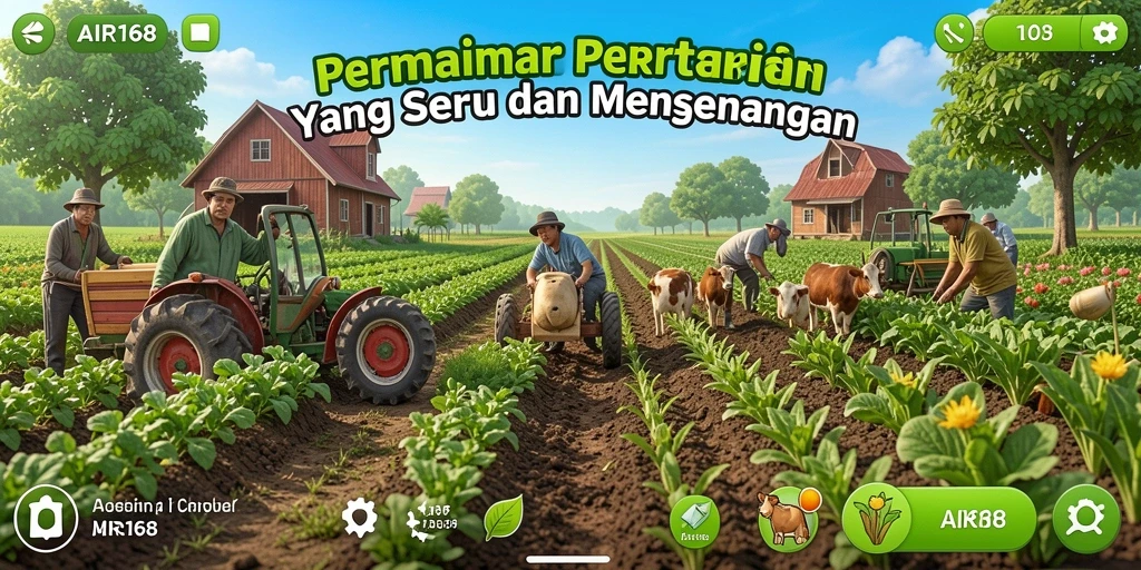 Gameplay AIR168 yang menggembirakan saat bertani.