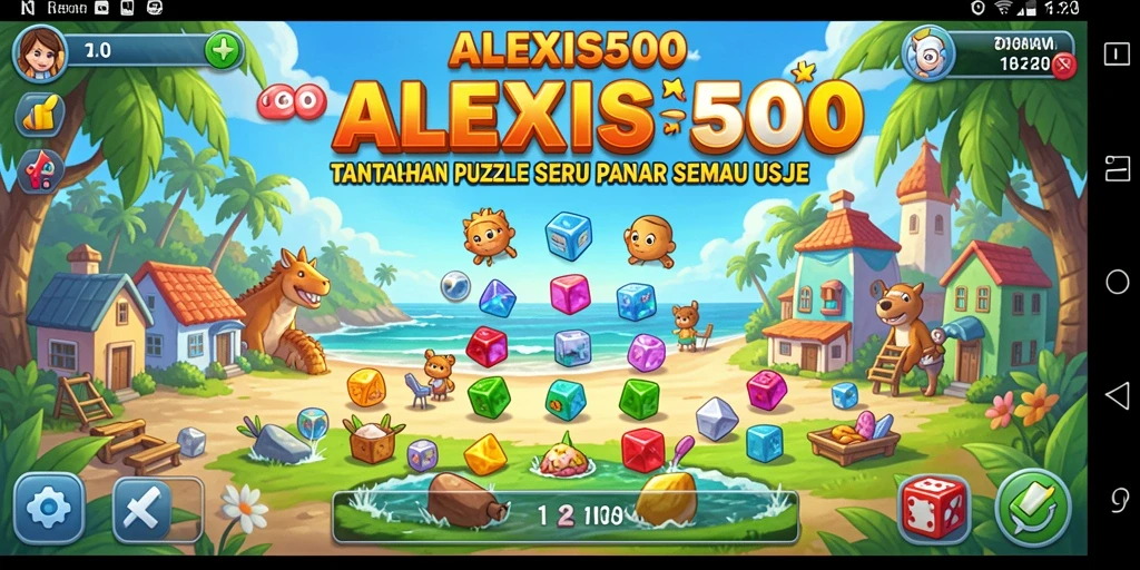Tampilan gameplay seru ALEXIS500 dengan teka-teki menarik.
