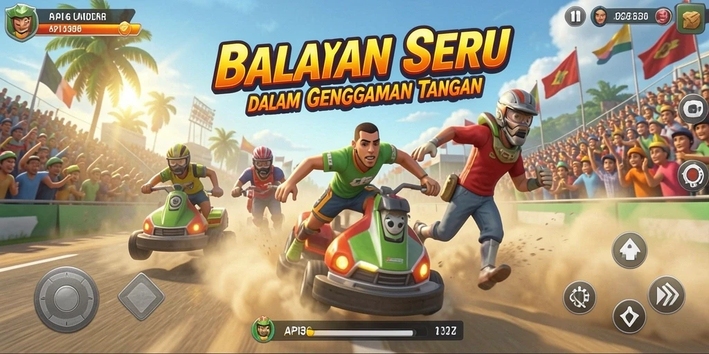 Tampilan gameplay balapan yang mendebarkan dari API36.