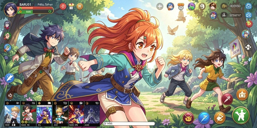 Gameplay seru BARU01 dengan karakter anime yang menawan.