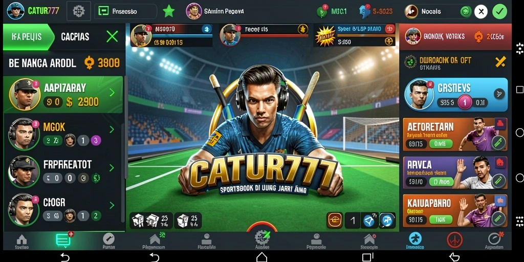 Tampilan screenshot CATUR777 dengan aksi taruhan olahraga yang menarik.