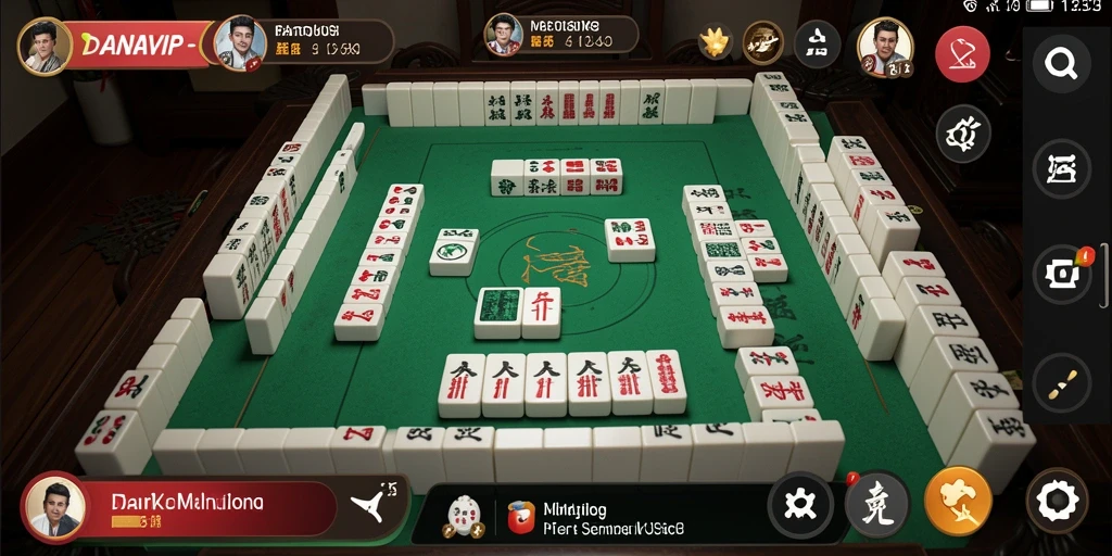 Tampilan gameplay menarik dari DANAVIP, permainan Mahjong penuh warna.