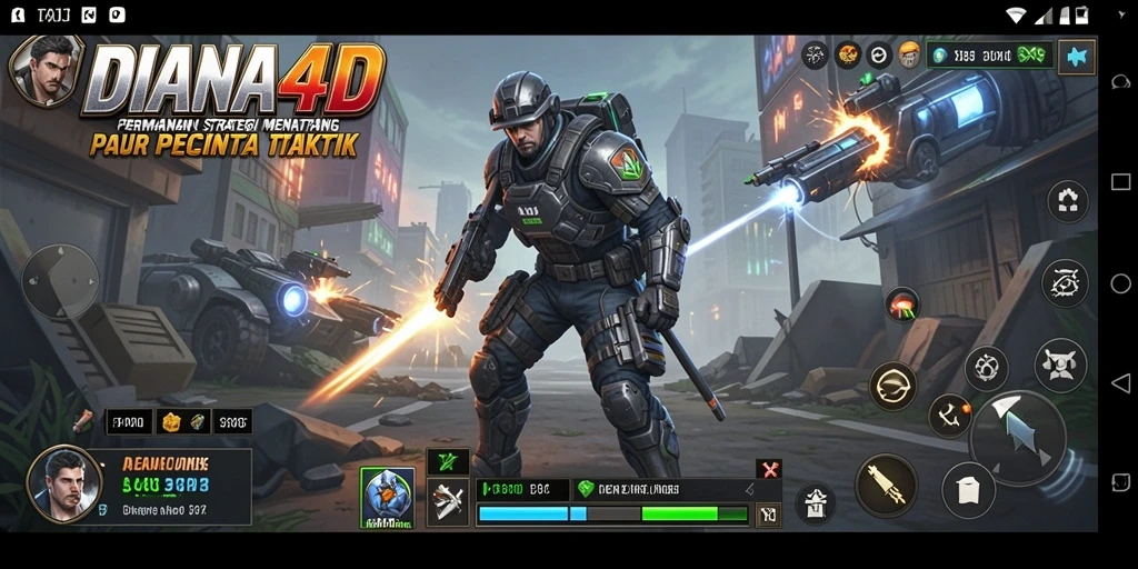 Tampilan screenshot gameplay DIANA4D yang penuh taktik dan strategi.