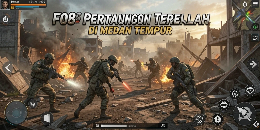 Tampilan gameplay seru dari <strong>FO8</strong> dengan aksi Battle Royale yang mendebarkan.