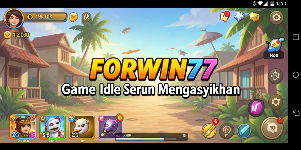 Tampilan gameplay FORWIN77 yang mengasyikkan dan seru.