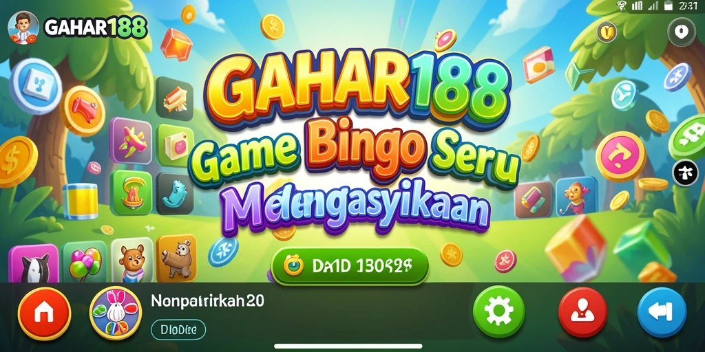 Tampilan gameplay menyenangkan di GAHAR188 dengan tema Bingo.
