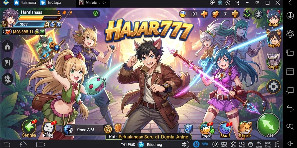 Tampilan menarik dari gameplay HAJAR777 yang penuh petualangan Anime.