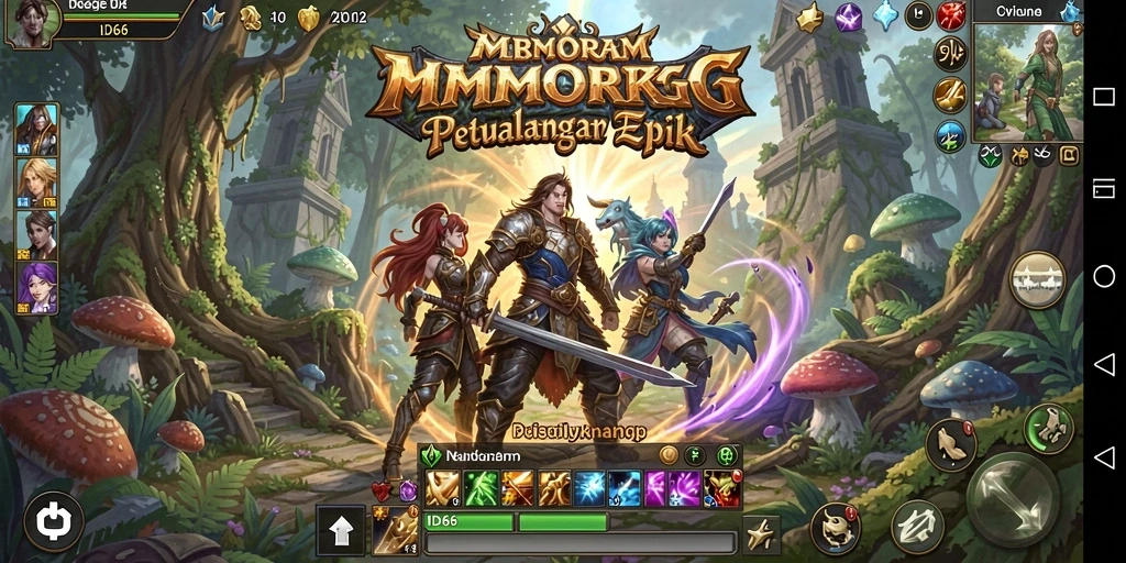 Tampilan gameplay MMORPG yang mengesankan di ID66.