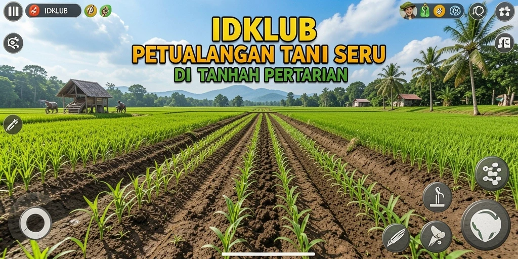 Screenshot menampilkan aktivitas bertani yang seru di IDKLUB.
