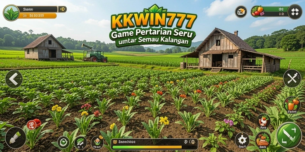 Tangkapan layar KKWIN777 menampilkan pengalaman bermain pertanian yang seru dan menarik.