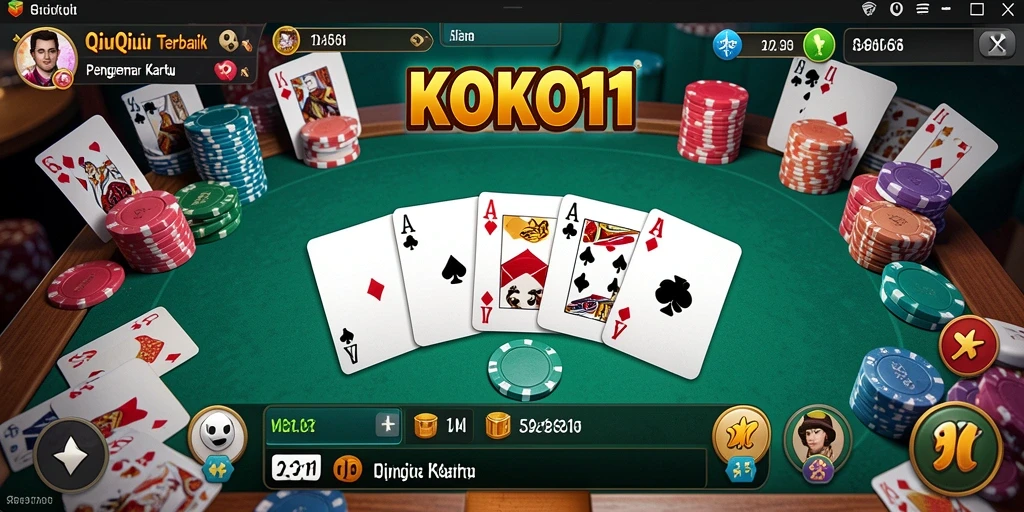 Tampilan permainan QiuQiu yang menarik dan interaktif di KOKO11.