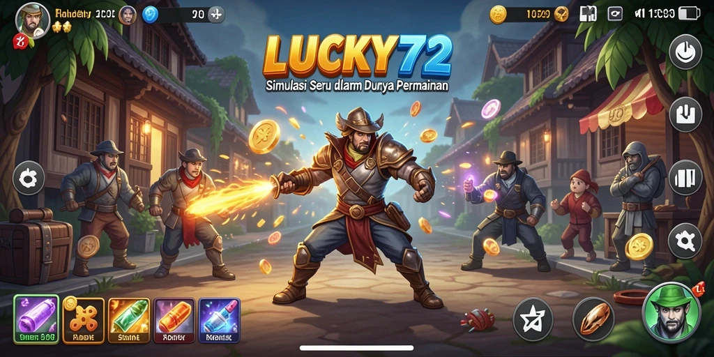 Tampilan gameplay seru dari LUCKY72 dengan simulasi mendalam.