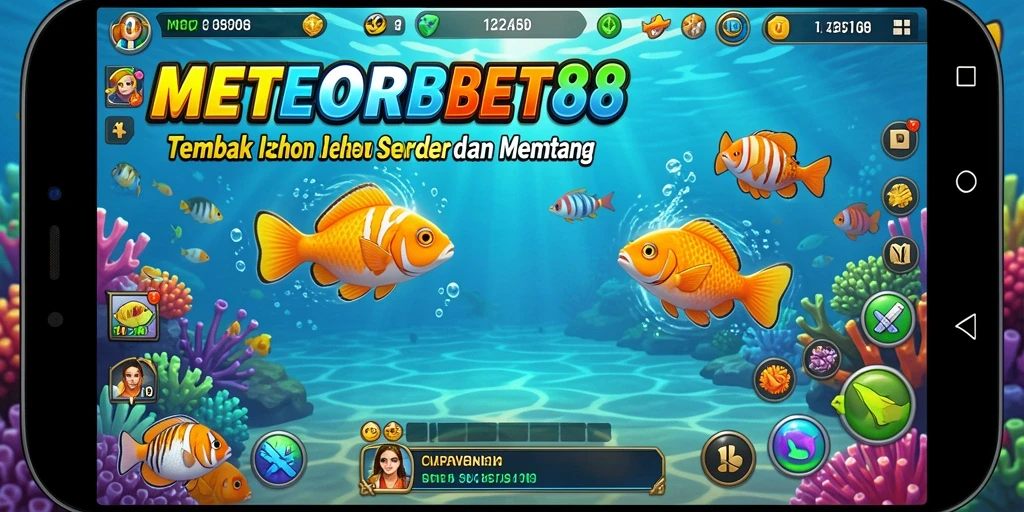 Tampilan gameplay seru Tembak Ikan di METEORBET88.