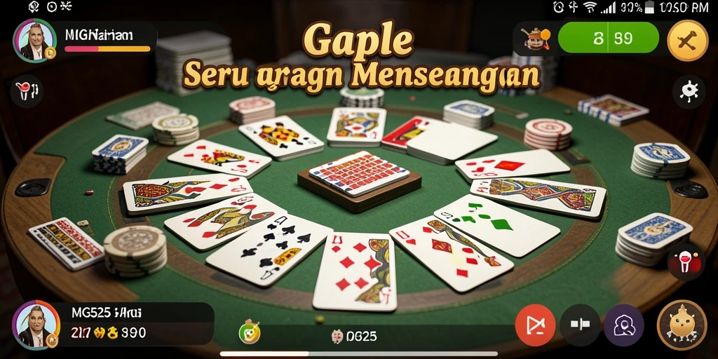 Tampilan gameplay Gaple yang seru di MG525.
