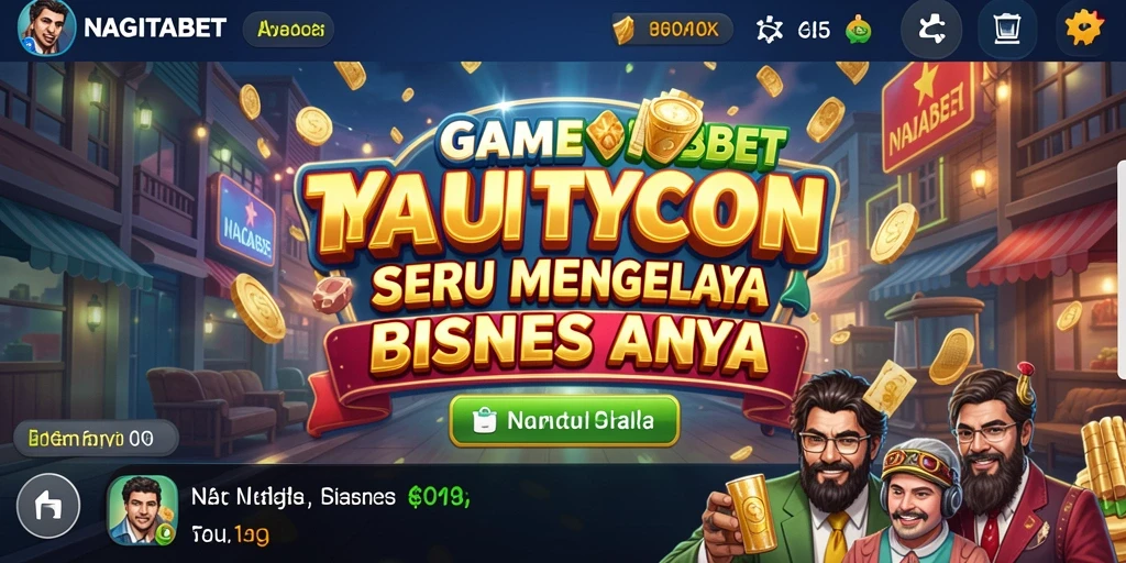 Tampilan gameplay NAGITABET yang menarik dan menantang dalam mengelola bisnis.