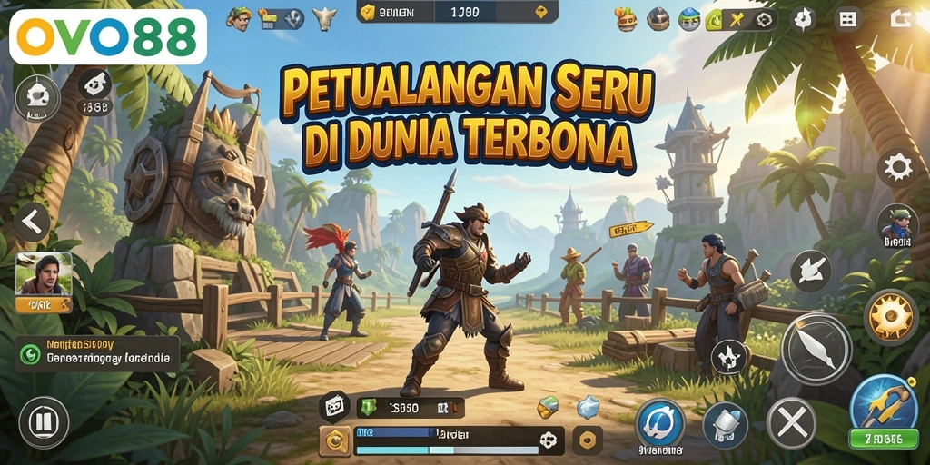 Gameplay OVO88 menampilkan dunia terbuka yang luas dan interaktif.