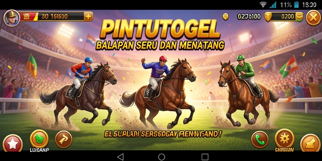 Gameplay seru PINTUTOGEL dengan balapan mendebarkan