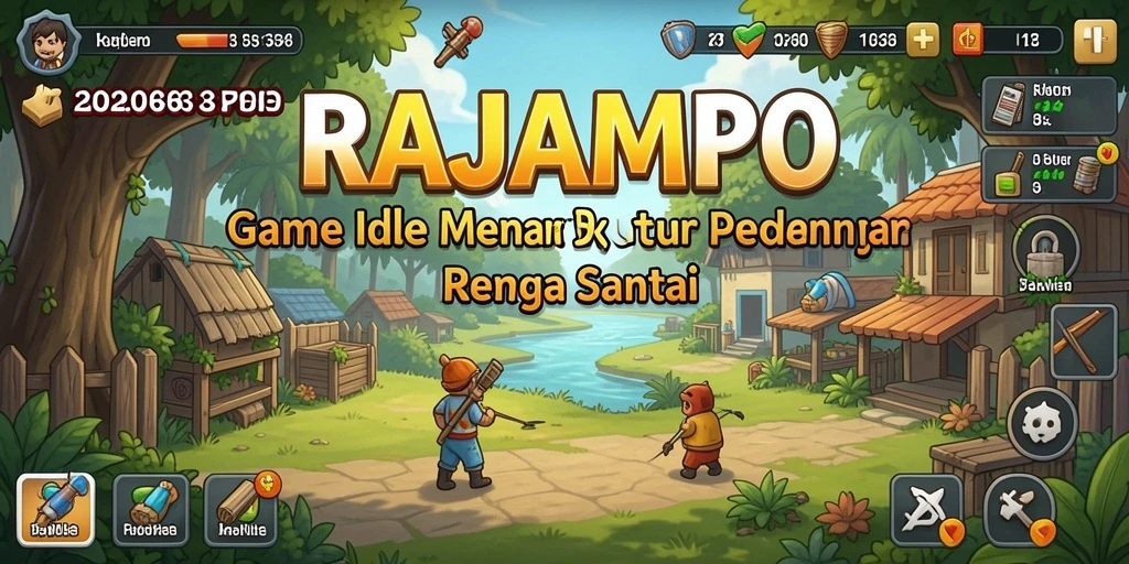 Screenshot utama RAJAMPO menampilkan gameplay Idle yang menarik dan mengasyikkan.