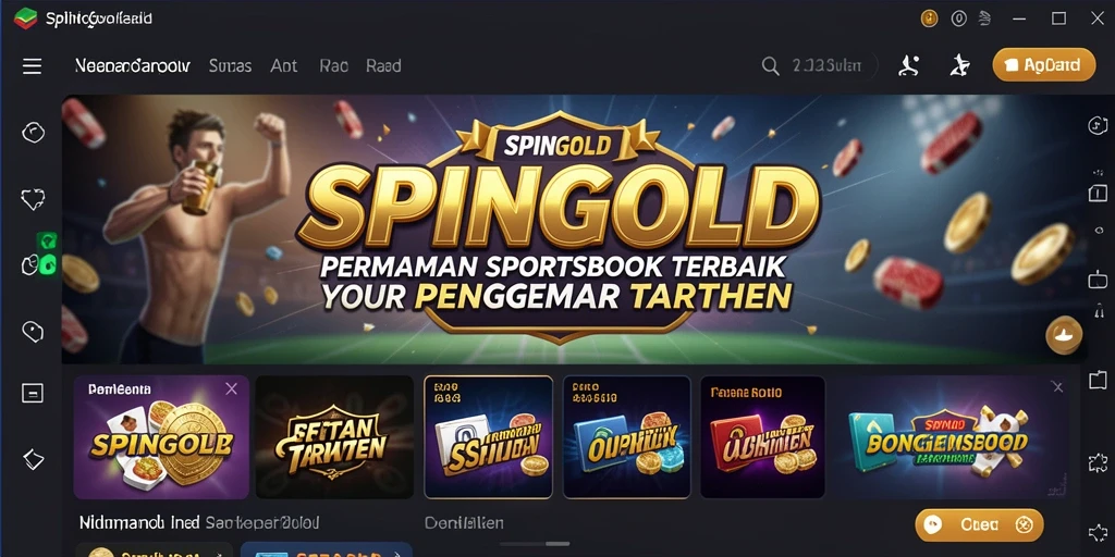 Tampilan screenshot SPINGOLD yang menampilkan antarmuka taruhan olahraga.