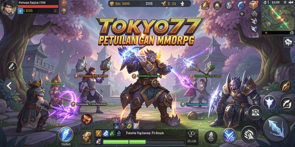Screenshot gameplay TOKYO77 yang menampilkan pertempuran seru dan interaksi pemain.