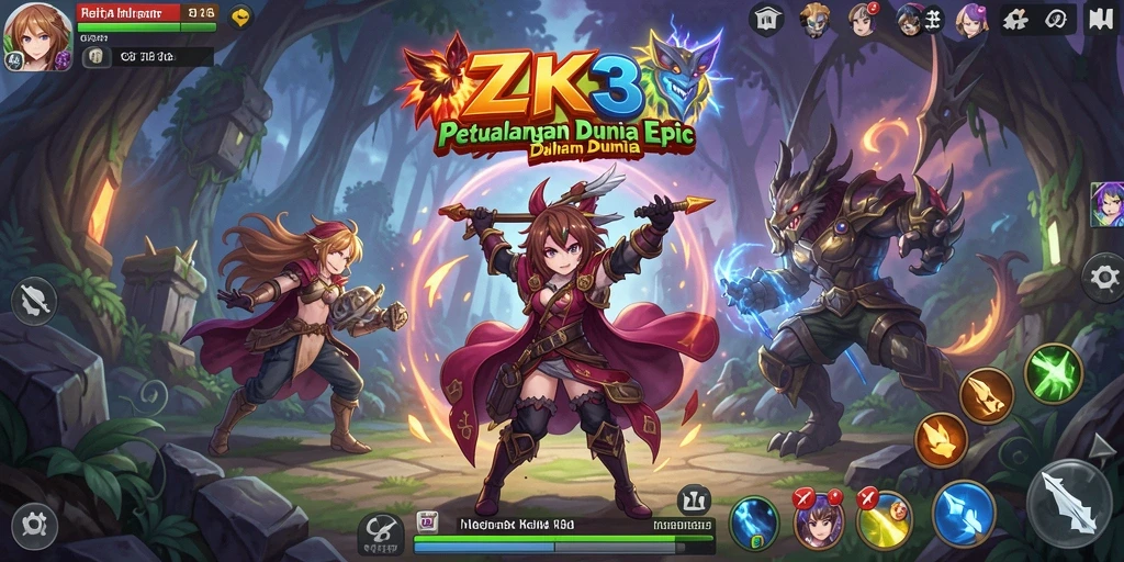 Screenshot utama ZK3 menampilkan aksi seru dalam dunia Anime.